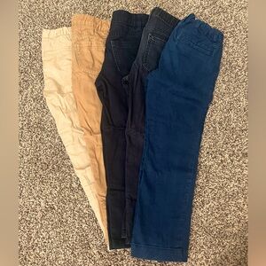 H&M Old Navy Kids Beige Tan Black Blue Pants Chinos Size 4-5T